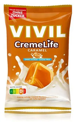 Obrázek produktu pro Vivil Creme Life Classic Caramel pastilky bez cukru 90g