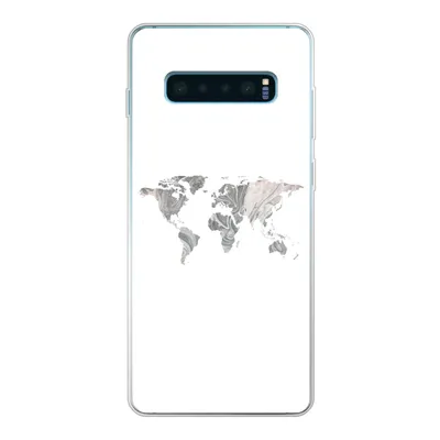Produktbild von MuchoWow® Handyhülle Schutzhülle Hülle für Samsung Galaxy S10 Lite Weltkarte - Muster - Schwarz Silikon Softcase Handy Hülle - Schutz