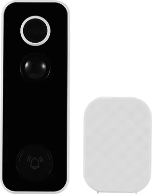 Produktbild von Smarte Video-Türklingel - Türklingel mit Kamera - 3 MP Auflösung - Weiß