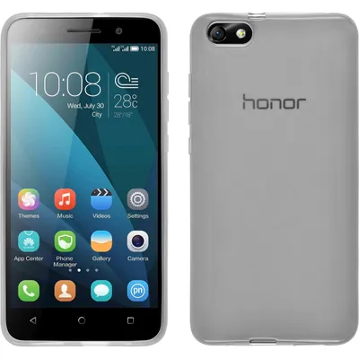 Produktbild von PhoneNatic Case kompatibel mit Huawei Honor 4x - weiß Silikon Hülle transparent + 2 Schutzfolien