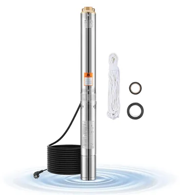 Immagine prodotto di Pompa sommergibile profonda - Pompa immersa - Pompa per acqua - Pompa per pozzi - Pompa per fontane - Potenza di uscita: 750 W