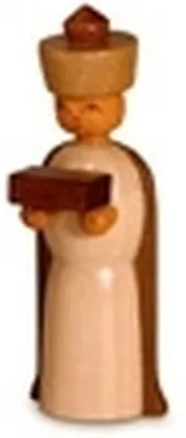 Zdjęcie produktu dla Miniaturowa figurka króla Melchiora, naturalna, wys. x szer. x gł. 6 x 2,5 x 1,5 cm, NOWA