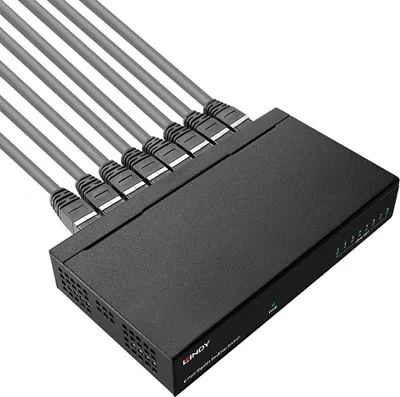 Immagine prodotto di Switch di rete Lindy - Gigabit, Desktop, 8 porte, 10/100/1000