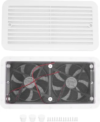 Obrázok produktu pre Bočný ventilátor pre obytné automobily, 24 V, 5 W, jednocestný výstup vzduchu, výfuk vzduchu pre obytné prívesy, jachty