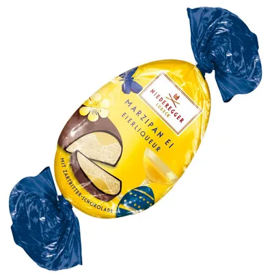 Image de Niederegger Massepain Oeuf Liqueur d'oeuf enrobée de chocolat noir 48g