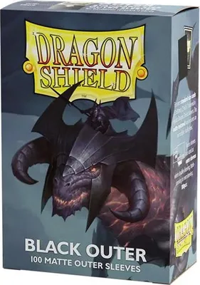 Zdjęcie produktu dla Koszulki ochronne na karty Dragon Shield - Standard Outer Sleeves Matte Black (100 szt.)