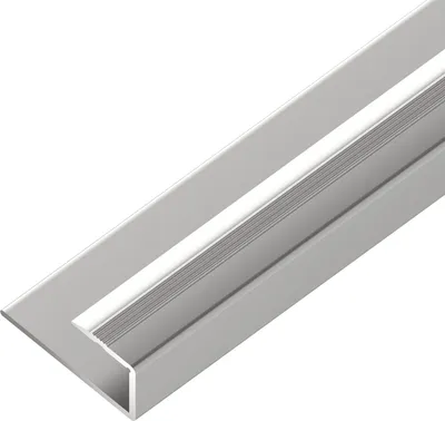 Obrázek produktu pro AP27/9 ukončovací lišta, pro laminát ACARA, hliník elox stříbro, 8,8 mm, 2,7 m