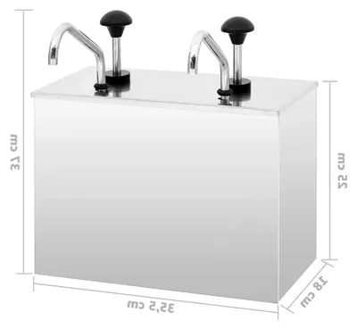 Produktbild von Saucenspender aus Edelstahl 2x3,5L für Gastronomie