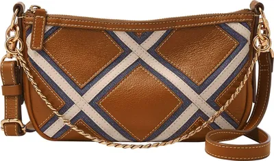 Produktbild von FOSSIL Schultertasche Umhängetasche Jolie Shoulderbag Brown Patchwork hellbraun