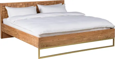 Produktbild von home24 Massivholzbett - Akazie Massiv / Eisen