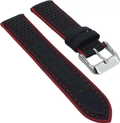 Produktbild von Festina Uhrenarmband 18mm Leder schwarz / rot  → F20458 F20458/1