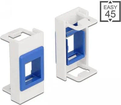 Produktbild von Easy 45 Keystone Halterung 22,5x45 mm weiß/blau modular