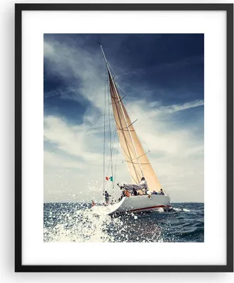 Produktbild von Gerahmtes Poster - Schwarzer Rahmen - Segeln Yacht Reise - 40x50 cm - Wand Bild - Wanddeko - Wandbilder - Kunstposter - Wandposter - Bilderrahmen - Bilder - Kunstdruck - Wandbild - P2BPA40x50-2797