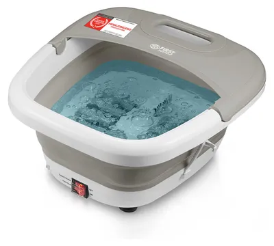 Immagine prodotto di TZS First Austria Massage Footbath | Pediluvio pieghevole con riscaldamento e luce rossa a LED | Grigio *B-Goods*