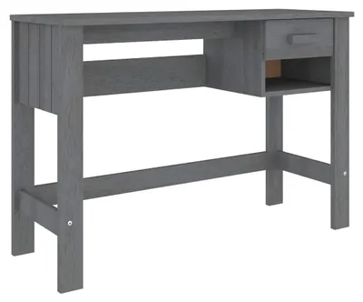 Obrázok produktu pre Masívny drevený písací stôl, tmavosivá farba, rozmer 110 x 40 x 75 cm