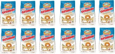 Produktbild von 12x Divella Ottimini Integrali Vollkornkekse 400g Biscuits Cookies italienische Kekse