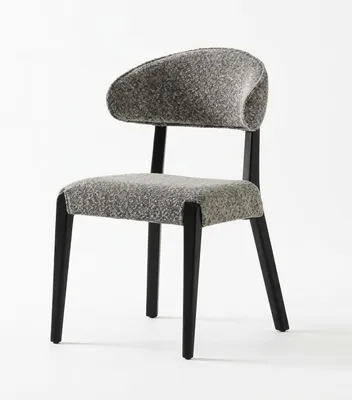 Productafbeelding van Stoel, eettafelstoel, modern, grijs, elegant, luxe design, gestoffeerd, keukenstoel