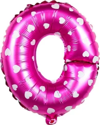 Produktbild von Buchstaben Luftballon 40CM Folienballon Rosa O