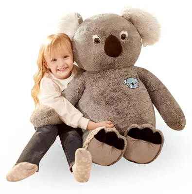 Image de Grand ours en peluche, 78 cm, peluche douce, cadeau pour enfants