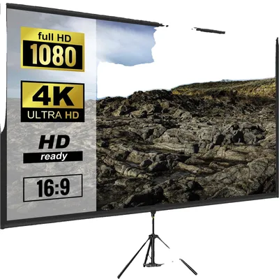 Productafbeelding van VEVOR Beamerdoek, rollend scherm, statief, 4K-HD, thuisbioscoop, 16:9, presentatiescherm