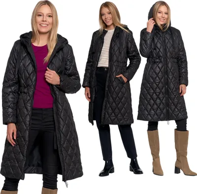 Produktbild von Damenjacke Langer Kapuzenmantel Gesteppt Für Herbstmode Moraj L