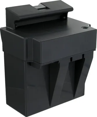 A black battery pack for a mobility aid.