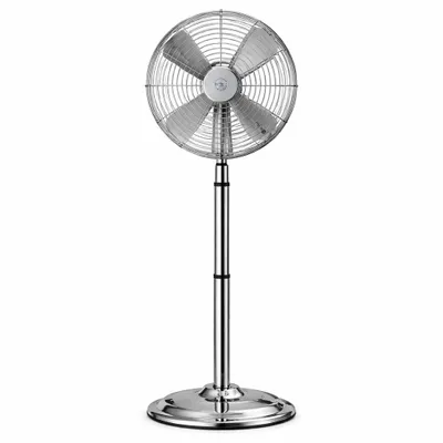 Produktbild von Standventilator extra leise aus Metall – Design Windmaschine mit 3 Leistungsstufen – Bodenventilator starke Luftzirkulation (Standventilator Ø 40 cm)