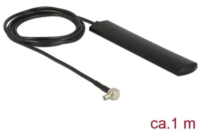 Produktbild von DeLOCK 12479, 3 dBi, 0.69 - 0.96 / 1.71 - 2.7 GHz, 50 Ohm, 360°, Omnidirektionale Antenne, TS-9