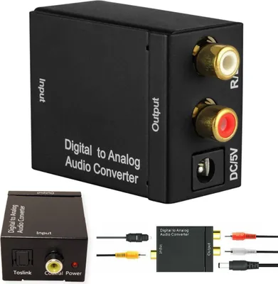 Produktbild von Verk 06215 Konverter von Digitalsignal SPDIF und optisch Toslink auf 2x CINCH