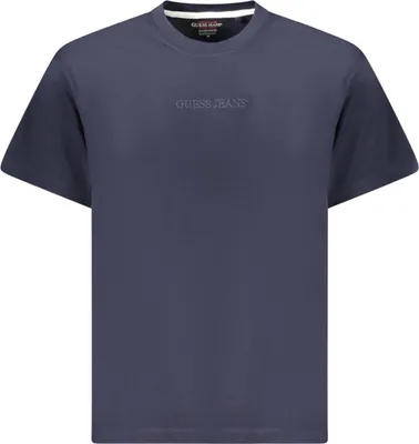 Produktbild von Herren Oversize T-Shirt Blau mit Logo-Stickerei aus Baumwolle