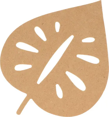 Produktbild von Silhouette tropisches Blatt aus MDF-Holz 15 cm