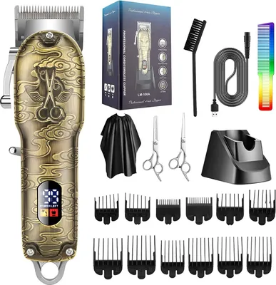 Produktbild von USB-Ladbarer Profi-Trimmer für Herren mit LCD-Display und Metallgehäuse