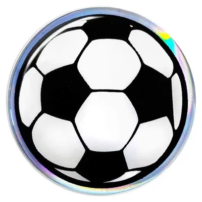 Immagine prodotto di Adesivo 3D calcio HQ, diametro 48 mm