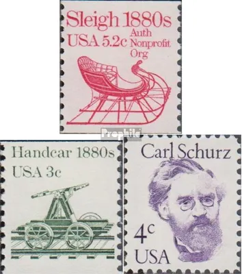Produktbild von Briefmarken USA 1983 Mi 1614y,1616,1632 (kompl.Ausg.) postfrisch Freimarke: Fahrzeuge