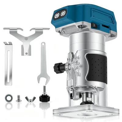 Akku-Oberfräse, bürstenlos, 800 W, 5 Gänge, 30.000 U/min, ohne Akku