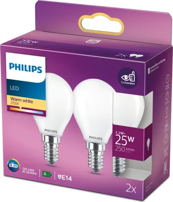 Obrázok produktu pre Philips 8718699782092, 2,2 W, 25 W, E14, 250 lm, 15000 h, Teplá biela