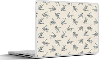 Produktbild von MuchoWow® Laptop Aufkleber Sticker Cover Wespen - Muster - Jahre 50 25x18 cm - Laptop-Deko
