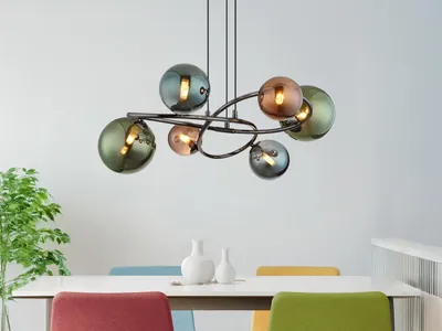 Produktbild von Globo Lighting Hängeleuchte Metall grau matt, 6x G9 LED