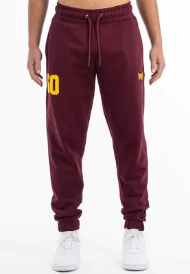 Produktbild von Herren Jogginghose normale Passform SUMBURGH Oxblood/Yellow XL Lonsdale