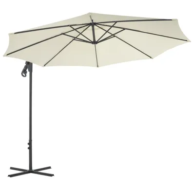 Produktbild von vidaXL Ampelschirm mit Stahl-Mast 300 cm Sandweiß