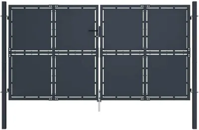 Produktbild von Gartentor aus Stahl 300 x 200 cm Anthrazit