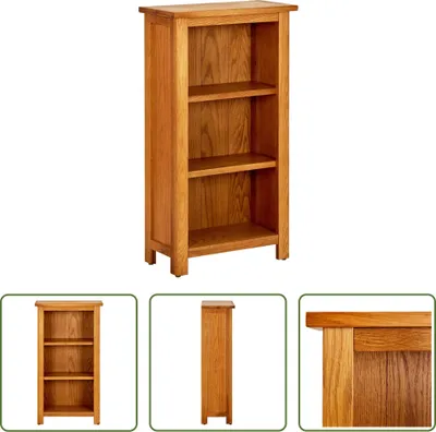 Image de The Living Store Bibliothèque 45x22,5x82 cm Chêne massif