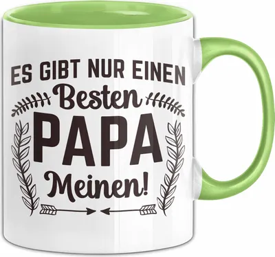 Produktbild von Papa Tasse Geschenk Zum Vatertag Es Gibt Nur Einen Besten Papa Meinen Kaffee-Becher (Grün)