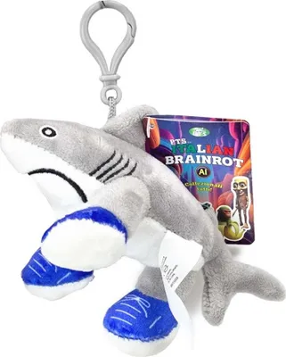 Image de Tralalero Tralala, porte-clés en peluche