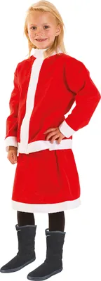 Produktbild von Weihnachtsmannkostüm 2tlg. für 6-8 Jahre alte Mädchen