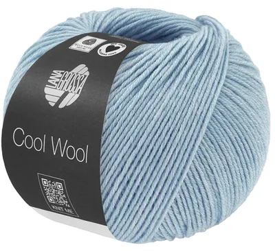 Produktbild von Lana Grossa COOL WOOL Mélange 50 g Extrafeine Wolle 160 m Farbe 1502 - Hellblau meliert