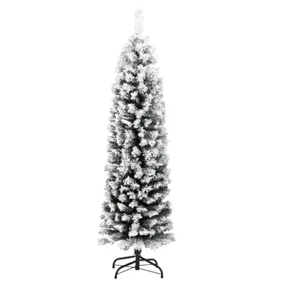 Immagine prodotto di Albero di Natale Sottile con Neve Fioccata Verde 120 cm PVC