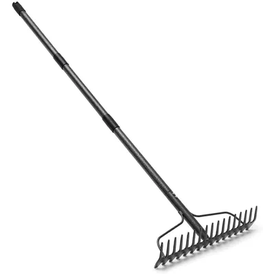 Obrázok produktu pre 123 cm záhradný rakel s 17 zubami – Robustný rakel na lístie a zeminu