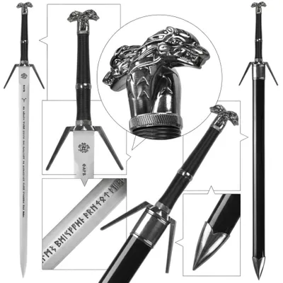 Produktbild von Fantasy Schwert Modell mit Scheide 122 cm – Dekoratives Wohnraum Accessoire Bambus Design Sammlerobjekt premium deko geschenk JT10638