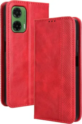 Produktbild von Motorola Moto G35 Hülle - Coverup Vintage Style Klapphülle - Rot